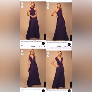 Lulu’s Always Stunning Convertible Purple Maxi dress